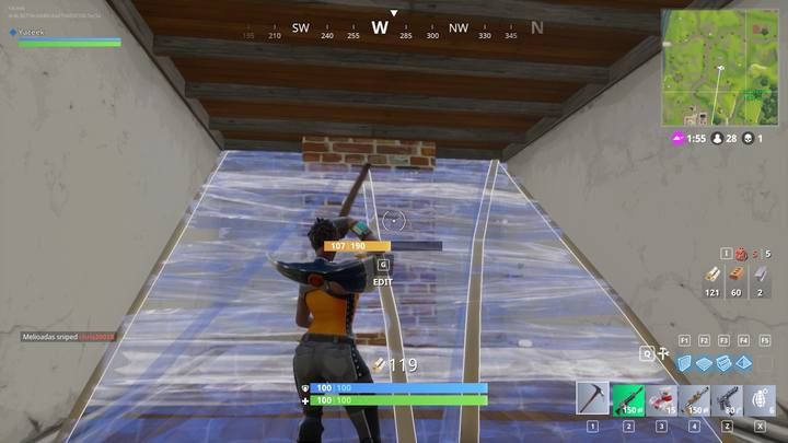 Tavan arasına ulaşmak için merdivenler yapın.  - Bina sistemi ve bina |  Nasıl kazanılır?  - Nasıl oynanır ve kazanılır?  - Fortnite: Battle Royale Oyun Rehberi