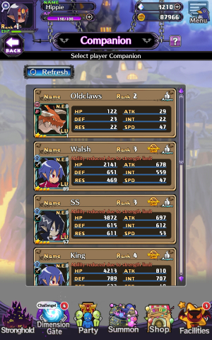 Dövüş başlamadan önce, yedeğiniz olacak bir yoldaş seçersiniz - Disgaea RPG: Combat - Basics - Disgaea RPG Guide